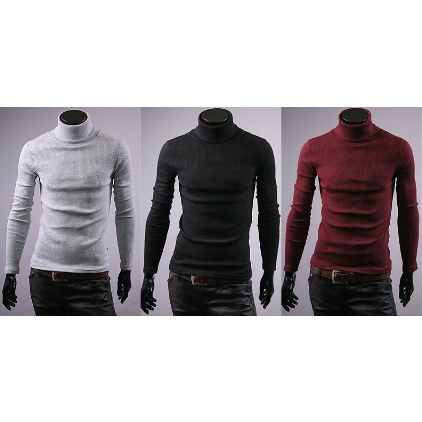 Pack Of 3 Mens High Neck Thermal TShirts