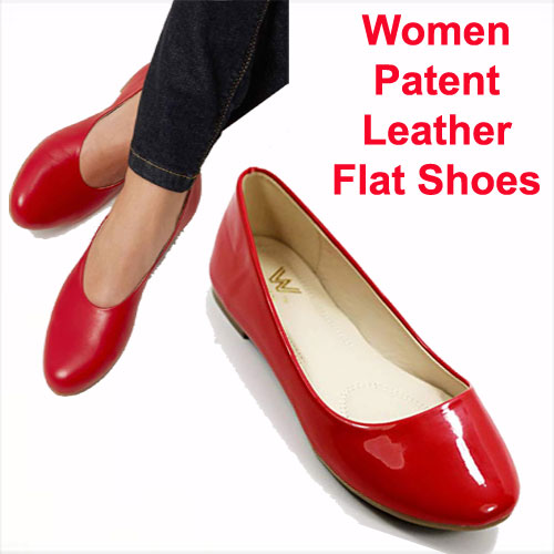 red flat shoes wide width