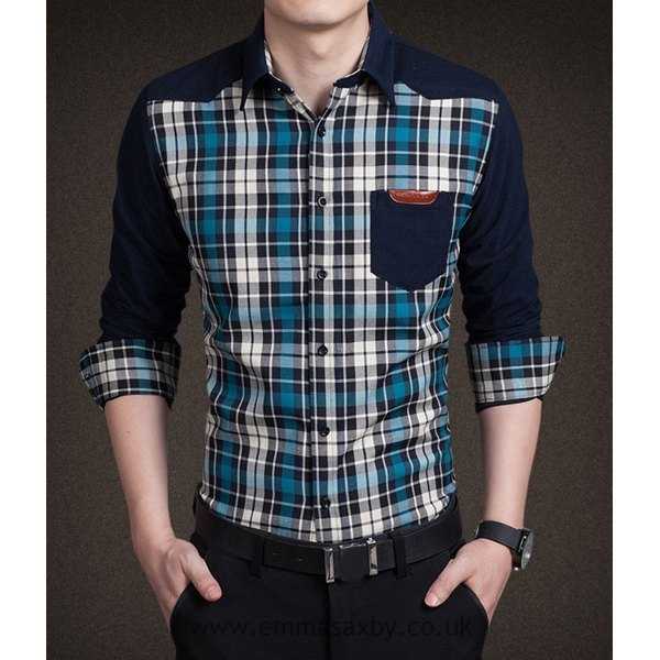 Stylish Blue Check casual Shirt for men