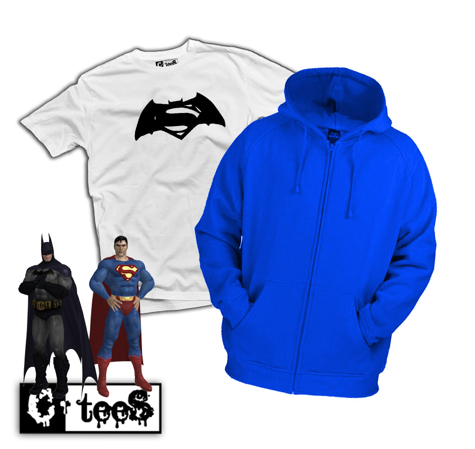 batman vs superman t shirt and blue zip up hoodie combo batman vs superman t shirt and blue zip up hoodie combo