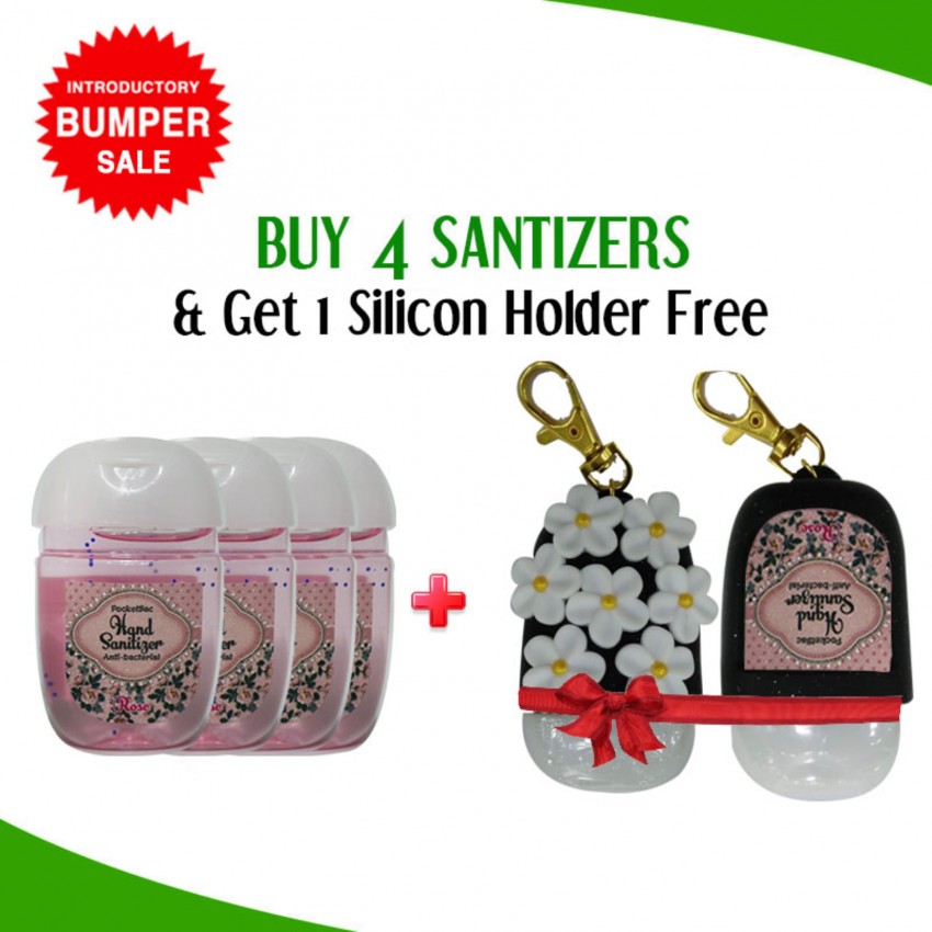 Buy Buy 4 Hand Sanitizer Mini Cute Bottle Get 1 Slicon