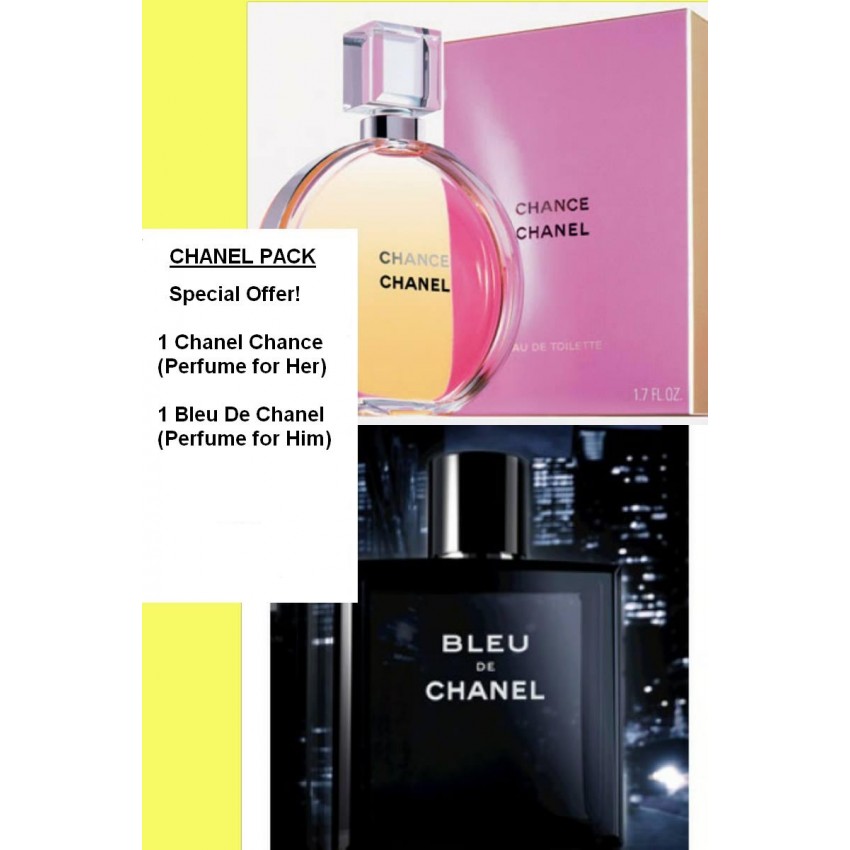 Chanel Perfumes Pack (1 Chanel Chance + 1 Bleu De Chanel)