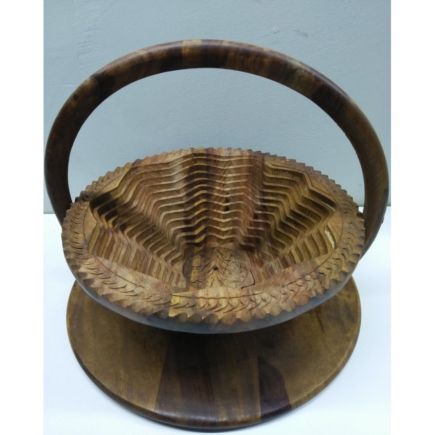 Buy Antique Wooden Fruit Basket 100 Original Collapsible Handicrafts