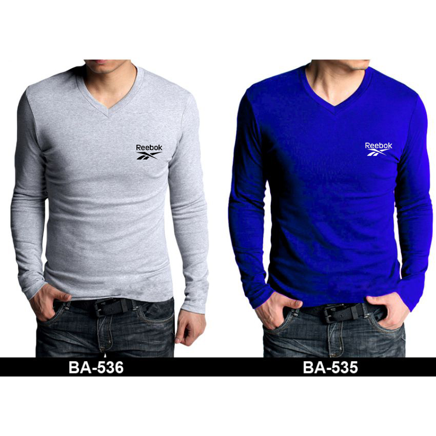 reebok v neck t shirts
