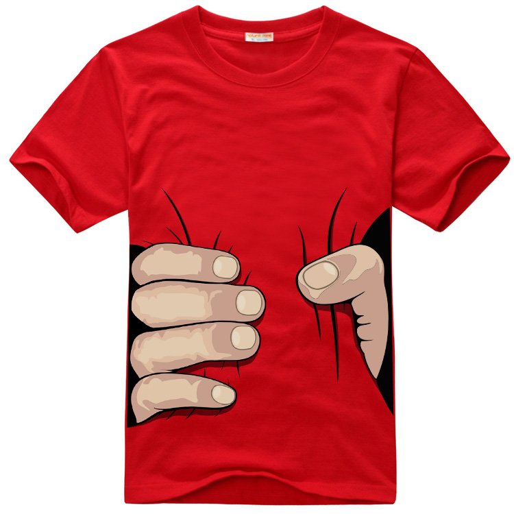 Hand holding T-shirt - Multicolor