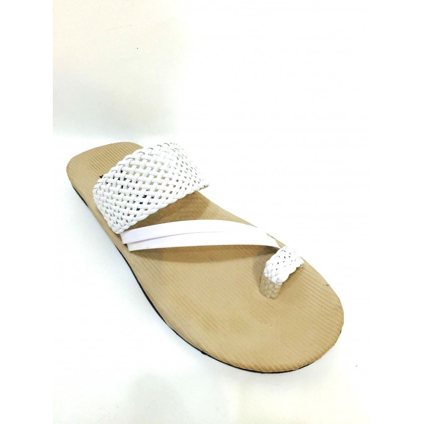 Stylish White Summer Slippers For Men