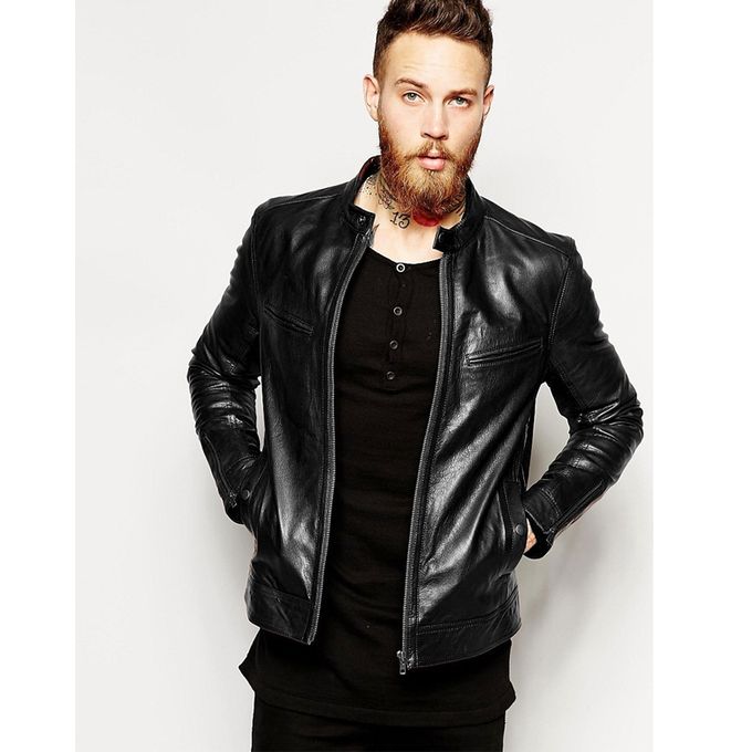 moncler mens leather jacket