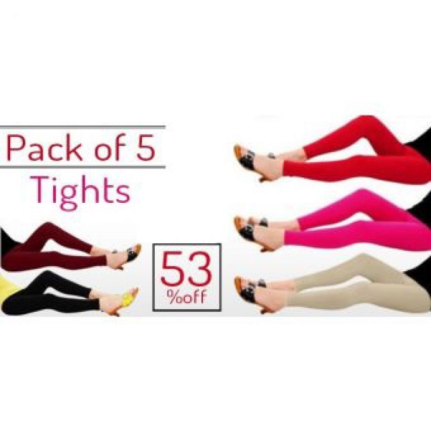 Pack of 5 Womens Tights